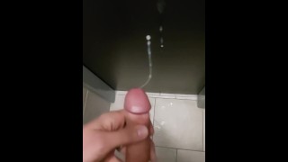 I was so horny so i masturbate at the toilet