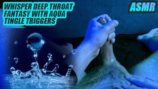 (ASMR) Slordige deepthroat gefluisterde fantasie met natte trigger tintetjes / mannelijke solo JOI aftrekken