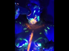 Gagging on the Hulk in black light