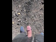 Preview 6 of Peeing and Jerking Off In Nature, Public