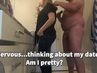 Cuck Echtgenoot Chastity Slave Kleedt Vrouw Voor Date in Bar Cheating Hotwife Delen En Flirten Praat