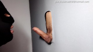 Boy comes for the first time to Gloryhole, a lot of milk to swallow.