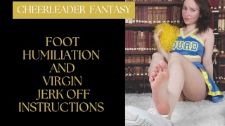 Líder de torcida média - humilhação dos pés e Virgin JOI