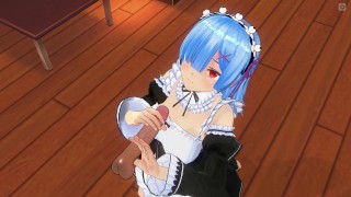 Rem feels two cocks inside him at the same time