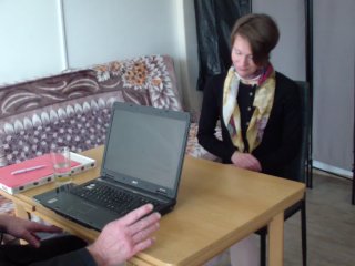 Admission interview of young shy woman - she wants to be a secretary