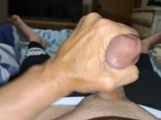 Solo masturbation massive cumshot loud moaning at the money shot