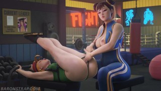 Lesbian Fingering Workout With Cammy And Chun-Li