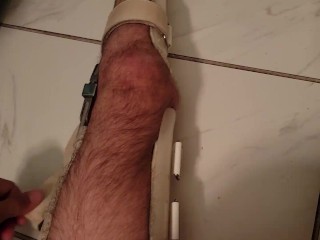 Paraplegic Putting Leg Braces on - first Person View