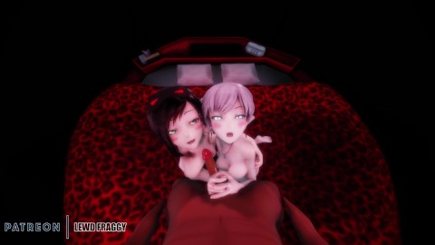 RWBY - Ruby & Weiss duplo BJ [4K MMD R18 HENTAI]