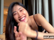 Preview 2 of My Asian throat belongs to him - I swallow his cum - POV 4K