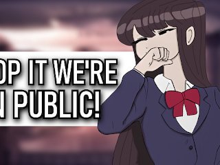 komi san, pussy licking, eating out, embarassing her