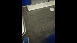 Long messy piss in the train toilet #2