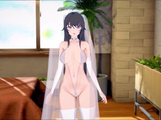 Mai Sakurajima in Wedding Dress Hentai