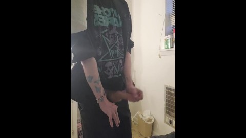 Big White Dick Solo Jack Off *cum shot*