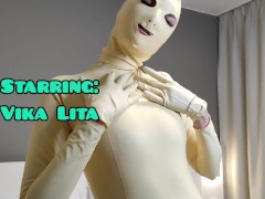 Video Vika _ "Doll Jerking off in Latex Cumming" _ NIGONIKA