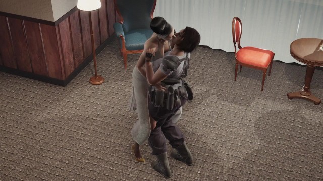 Jill Valentine meets Excella (Romantic lesbian scene)