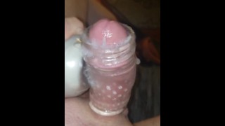 vibrating cock sleeve making me cum quick