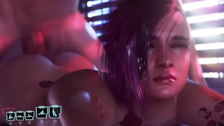 Cyberpunk 2077 Sex Episode - Sexo anal con Judy Alvarez, Juego animado 3D