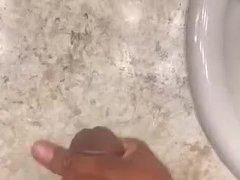 Black dick stroking and cum session 