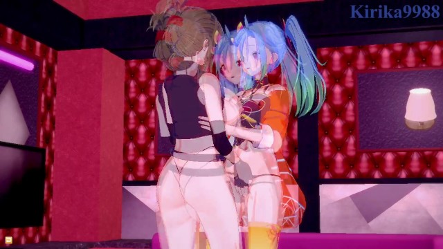 Az Sainklaus and Chitose Kisaragi have an intense lesbian play - Super Robot Wars 30 