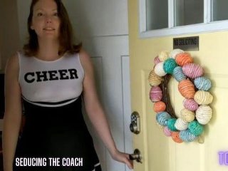 Redhead Cheerleader Fucks her Brother's Football Coach