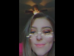 she tries to resist smoking but well you see.. SFW