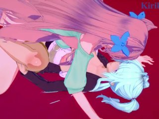 Cagliostro and Maria Cadenzavna Eve_have intense futanari sex in a love_hotel. - Symphogear Hentai