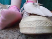 Preview 6 of She degrades you while you lick her dirty size 12 shoes and feet
