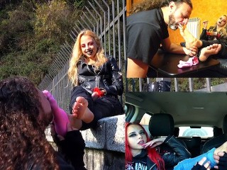 Novinha Fetish Metalhead Mistress Humilha Perdedor com Os Pés Meias Suadas Adoração