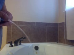 Pissing in Bathtub