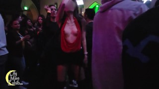 On The Crowded Dance Floor Tits Out