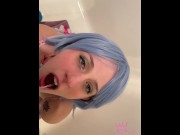 Preview 6 of blue eyed petite hot amateur drinks piss