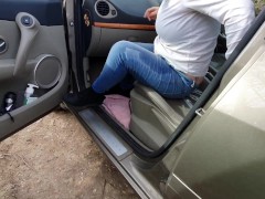 ⭐ I can't Stop Peeing In The Car Seat! Jeans Pissing Girl!