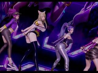 red head, kda all out, kaisa, mmd
