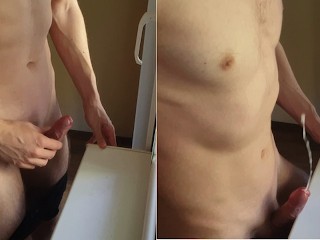 Dry Humping my Window Sill until Intense Orgasm and Cumshot, while Moaning from Pleasure - Pornhub Gay