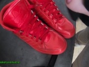 Preview 4 of Cumshot on Red Adidas Hardcourt