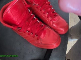 Cumshot on Red Adidas Hardcourt