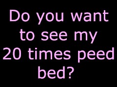 Pissing my peed cotton panties in the bed