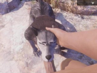 game porn, furry girl, small tits, animated porn
