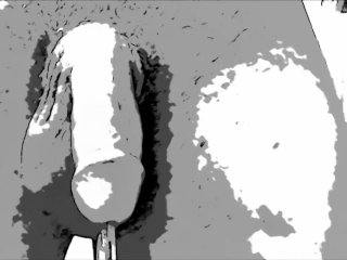 Black and White Penis Peeing  Piss Fetish Video  Close Up