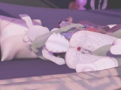 LEGOSI BREEDS HARU AND JUNO IN THREESOME - Second Life Yiff