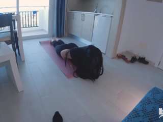 Yoga Practice With Big Step Sister