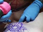 Preview 2 of Getting pussy tattooed and fucked