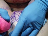 Getting pussy tattooed and fucked