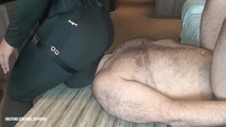 Big Booty Ebony Mistress ROUGH facesitting buttdropps necksitting breathplay choking her white slave