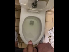 Step family trip running through crowd public restroom talking to people desperate not to wet myself