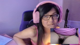 Masturbar-se com uma transgirl asiática Cute - JOI