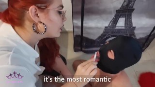 While Smoking A Seductive Redhead Mistress Degrades Her Human Ashtray