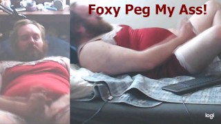 Foxy peg mi culo empapa Red sexy nocturna en la ducha dorada Parte 2