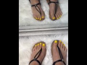 Preview 5 of Sexy Yellow Toes in Sandals